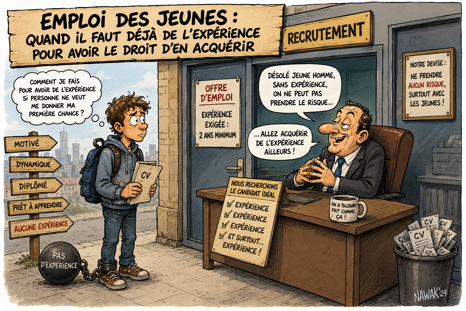 Emploi des jeunes : quand il faut déjà de l’expérience pour avoir le droit d’en acquérir